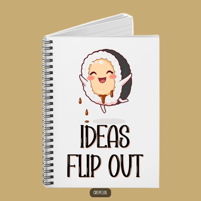 Funny Sushi Cartwheel Notebook - Comical Journal for Energetic Ideas & Notes