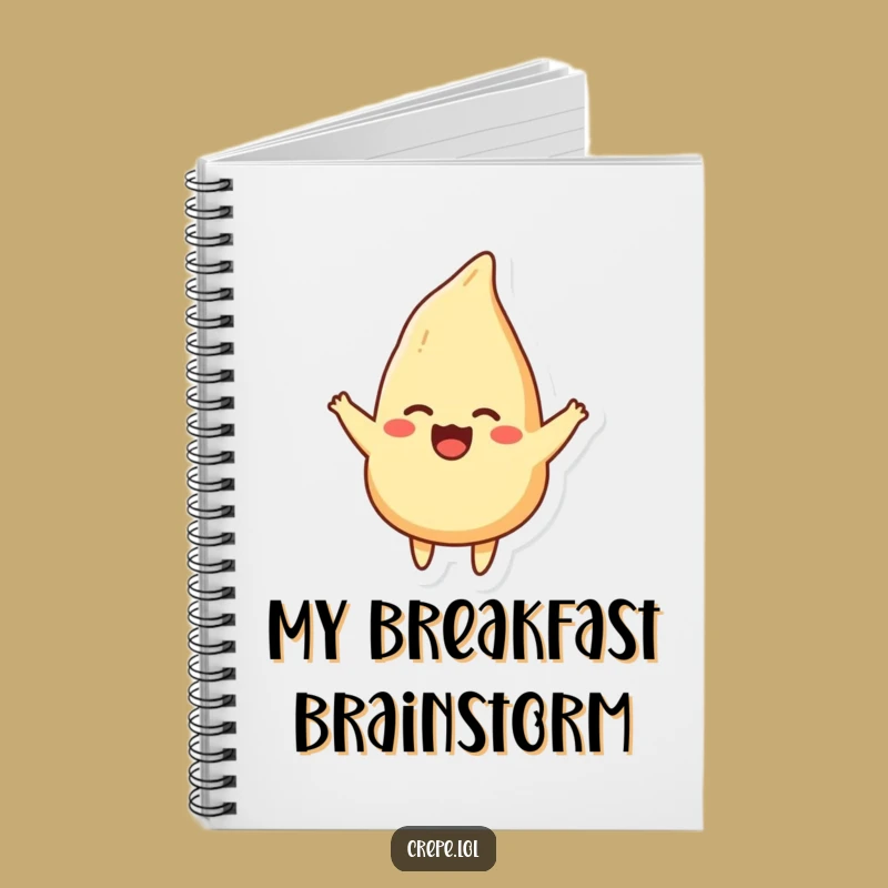 Funny Crepe Flip Notebook - Jot Down Delicious Ideas Gift!
