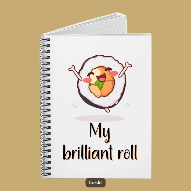 Funny Sushi Roll Cartwheel Notebook: Jot Down Ideas with Hilarious Sushi Inspiration