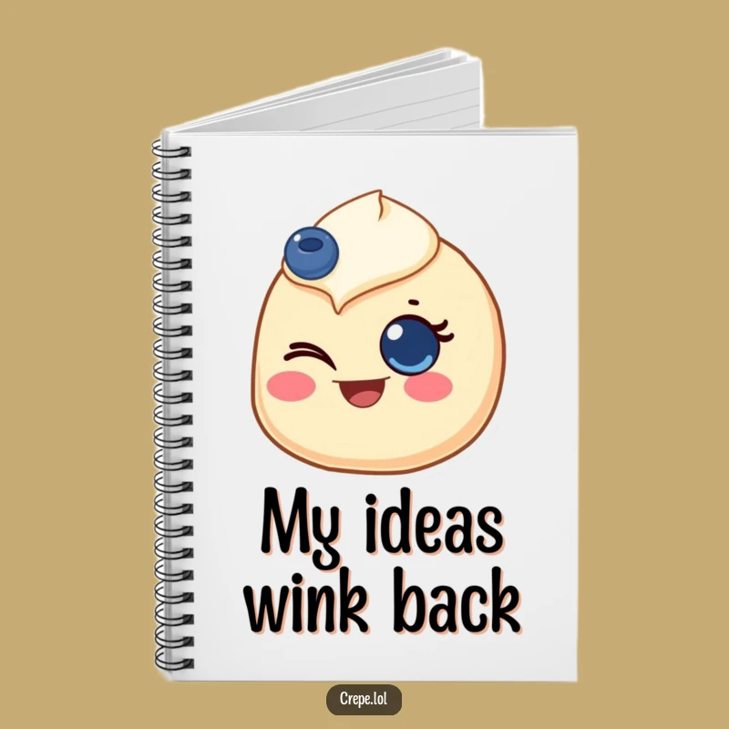 Funny Winking Crepe Notebook - Joyful Journal Gift