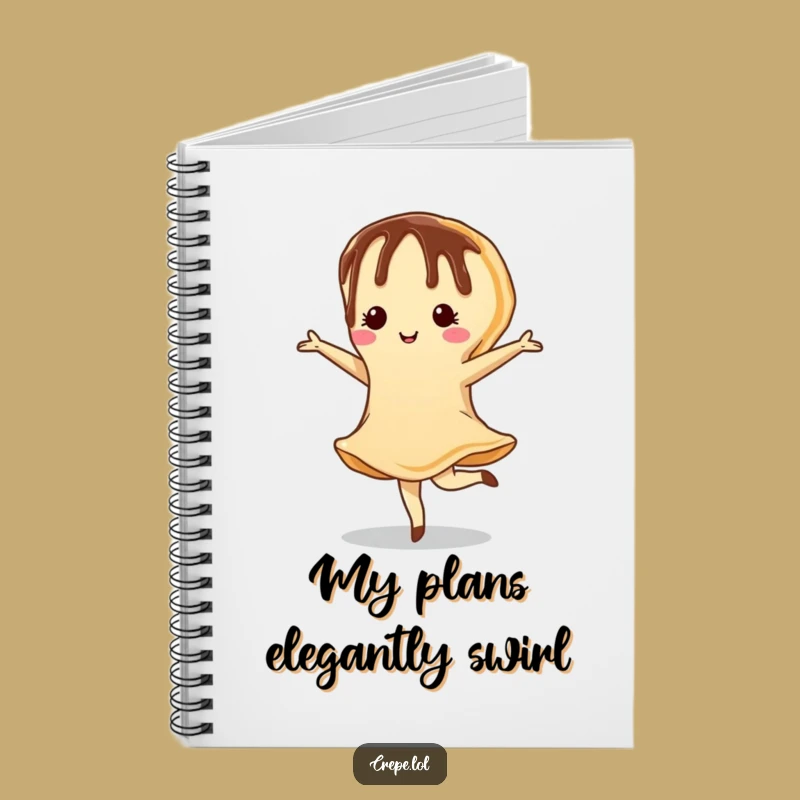 Funny Chocolate Crepe Pirouette Notebook - Creative Gift Idea