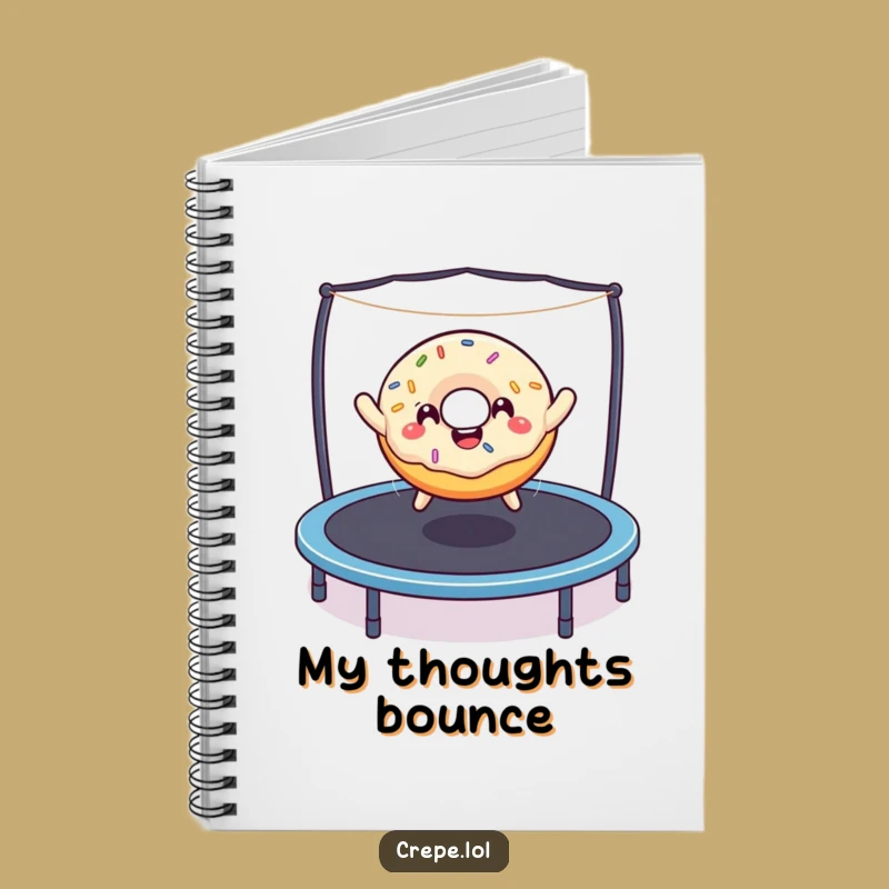 Funny Donut Trampoline Notebook: Jot Down Ideas with This Hilarious Sprinkled Journal!