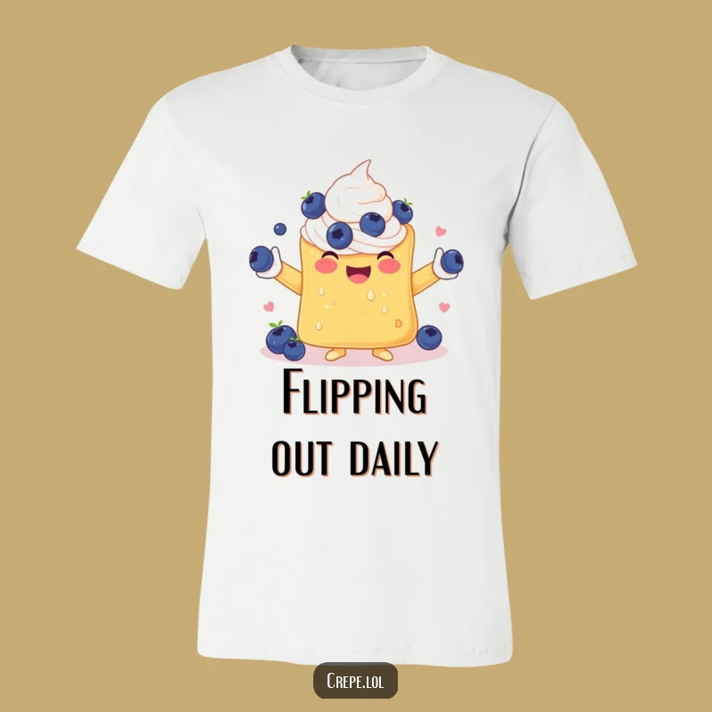 Funny Crepe Juggling Blueberries T-Shirt: Wearable Whimsy as a Hilarious Gift