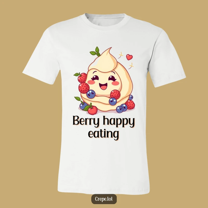 Funny Berry Crepe T-Shirt - Sweet and Playful Gift!