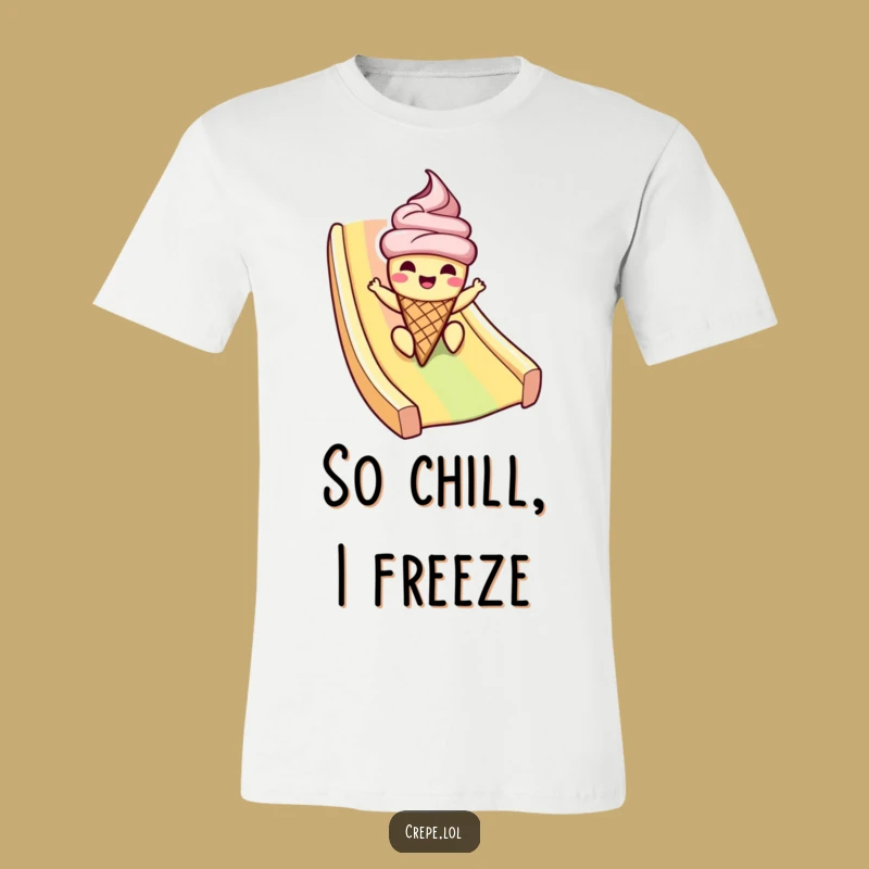 Funny Ice Cream Slide T-Shirt: Wear Your Summer Joy with Hilarious Fun