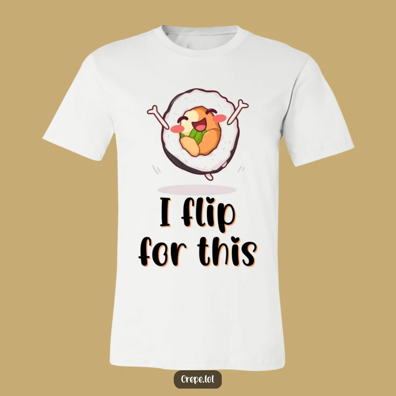 Funny Sushi Roll Cartwheel T-Shirt: Express Your Joyful Side with this Hilarious Tee