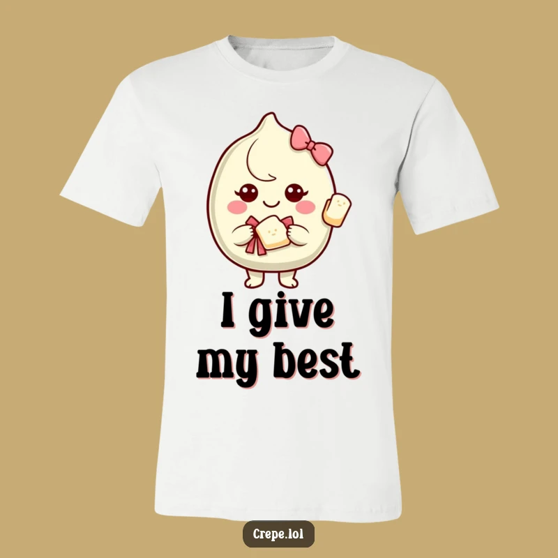 Funny Giving Crepe Tee: Wear Your Kindness with Humor