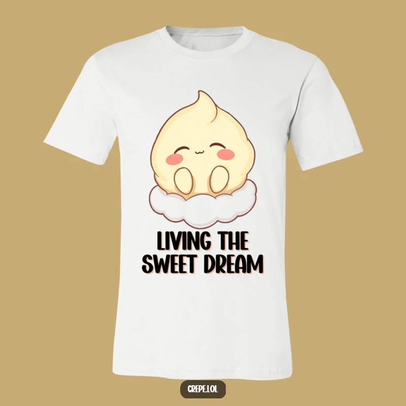 Funny Floating Crepe Tee: Comfy & Humorous Shirt for Dreamers