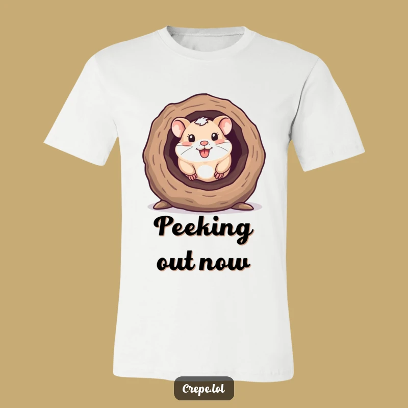Funny Hamster Log T-Shirt, Adorable Small Pet Apparel for Hamster Fans