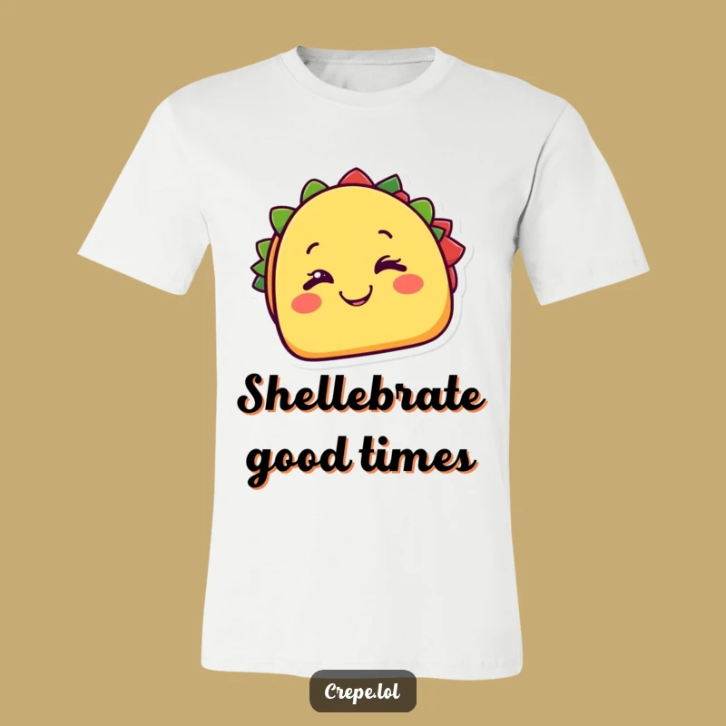 Funny Taco Wink T-Shirt: Cheesy Grin Foodie Tee Gift
