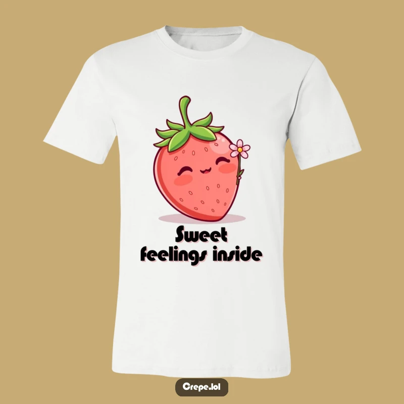 Funny Strawberry Flower T-Shirt: Blushing Berry's Cute Gift for Sweet Moments