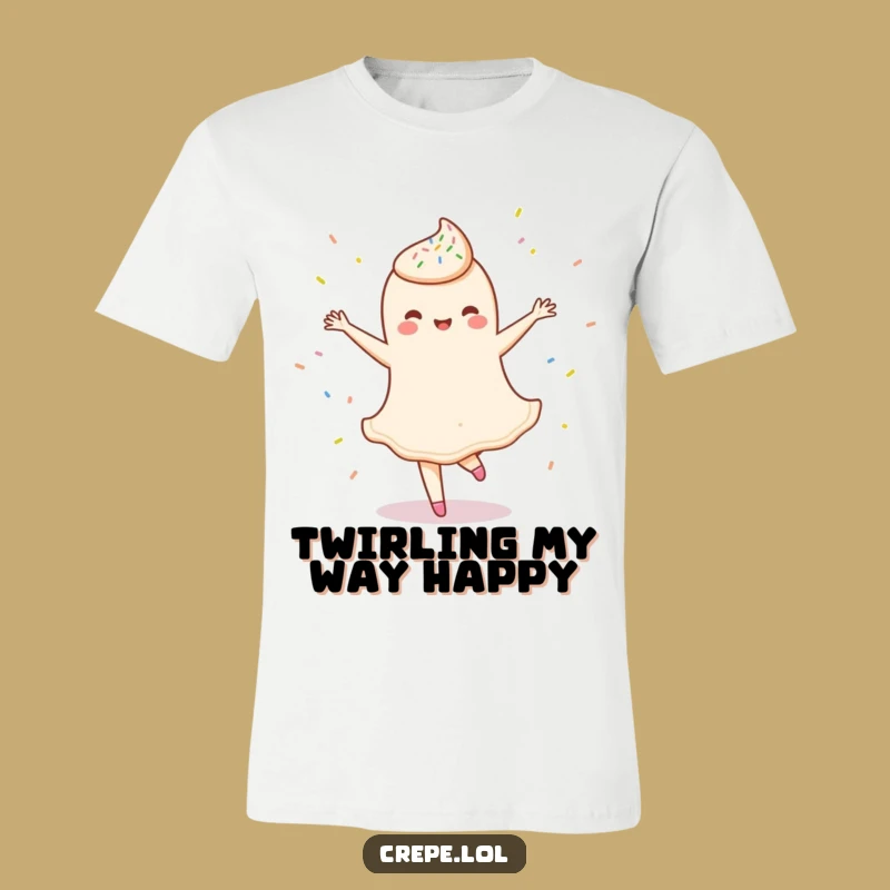 Funny Ballet Crepe Tee: Whimsical & Humorous Shirt for Food Lovers