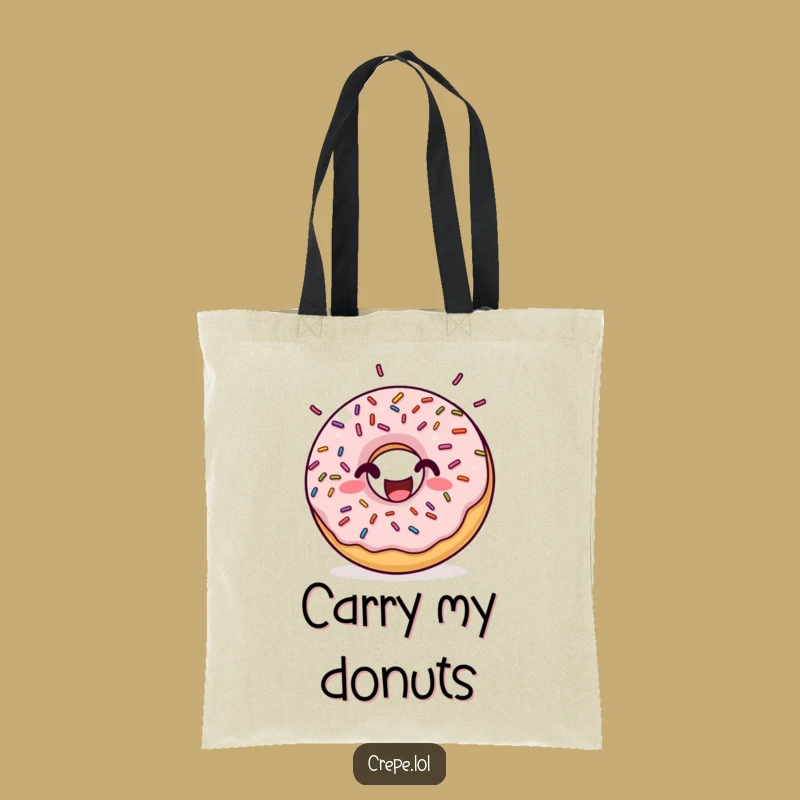 Funny Donut Sprinkles Tote Bag: Carry Your Essentials with Sweet Style