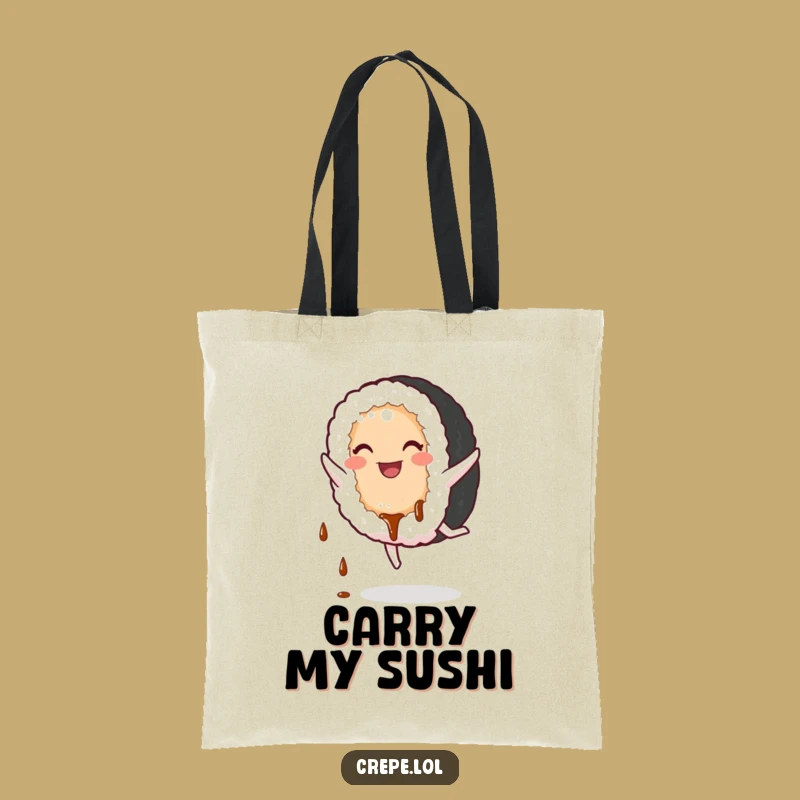 Funny Sushi Cartwheel Tote Bag - Hilarious & Practical Carry-All for Foodies