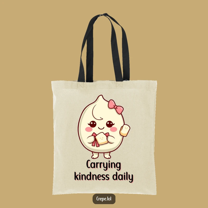 Funny Generous Crepe Tote Bag: Carry Kindness Everywhere