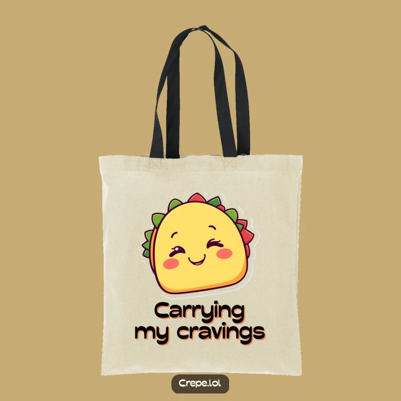 Funny Taco Tote Bag: Cheesy Grin Accessory Gift