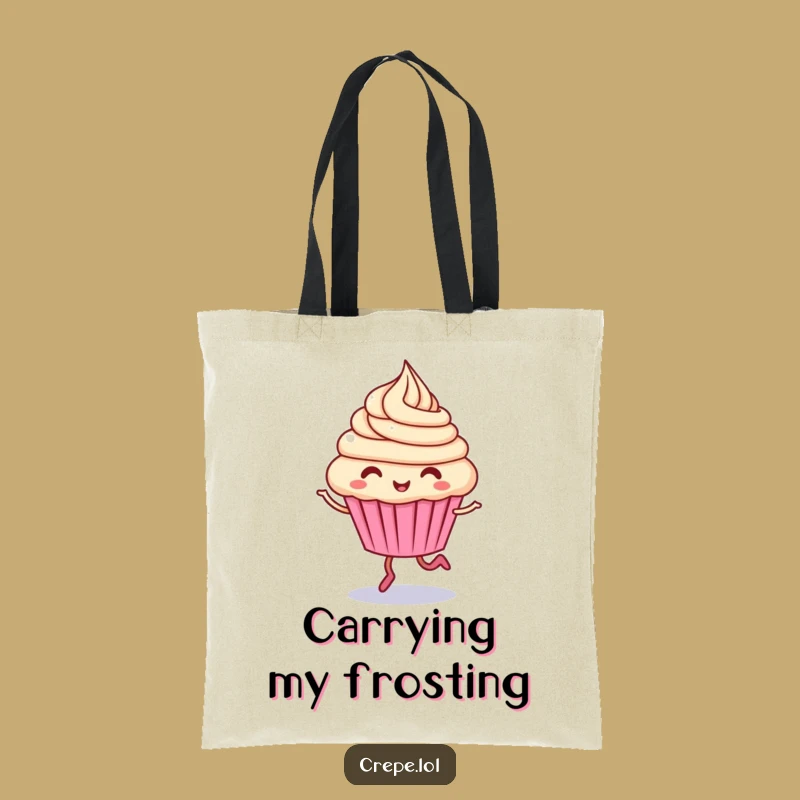 Funny Giggling Cupcake Tote Bag: Carry Your Sweetness and Smiles