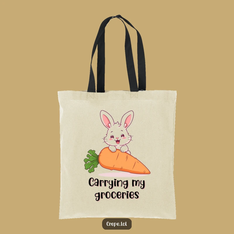 Funny Bunny Hopping Tote Bag: Hilarious Carrot Carry-All