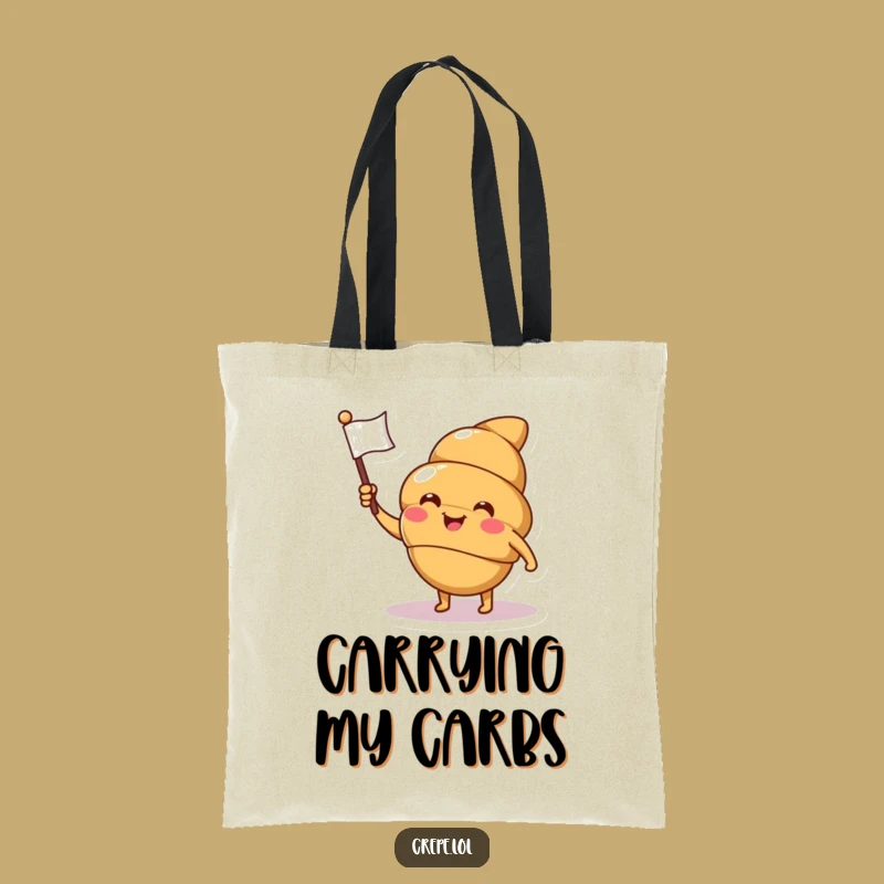 Funny Croissant Wink Tote Bag: Your Go-To Hilarious Pastry Carryall