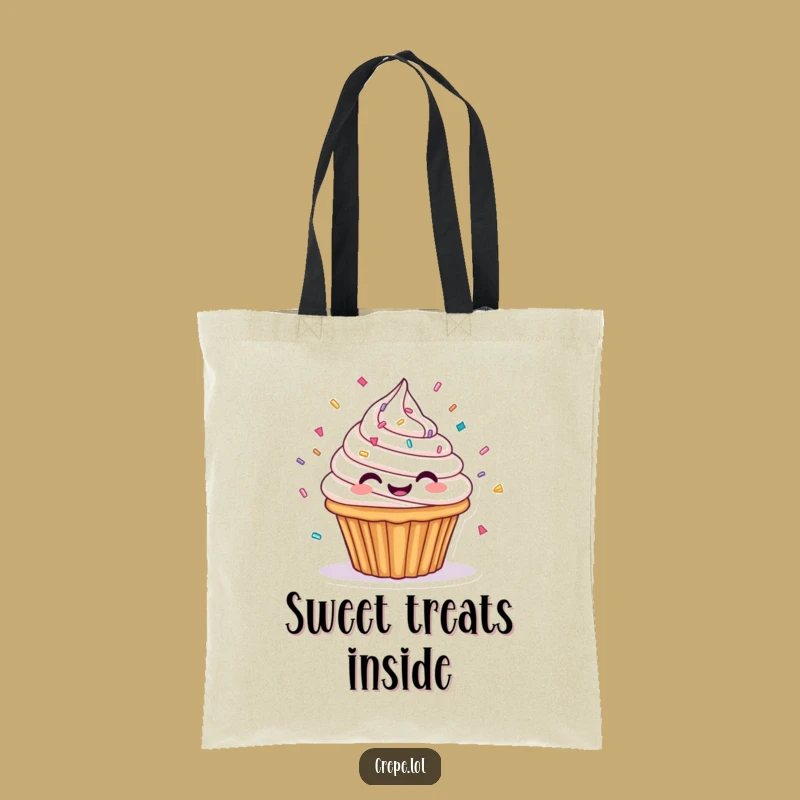 Funny Cupcake Spinning Tote Bag: Carry Your Sweet Laughs
