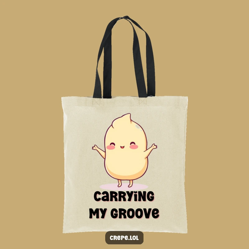 Funny Wobbly Crepe Dancing Tote Bag: Carry Your Fun Everywhere