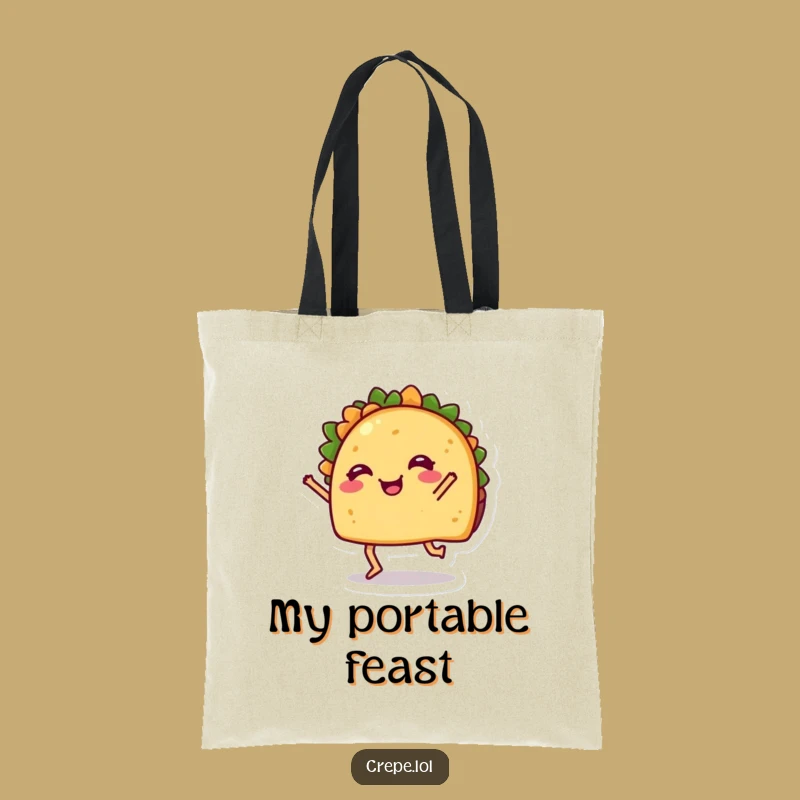 Funny Dancing Taco Tote Bag: Chic & Hilarious Fiesta Accessory